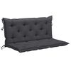 vidaXL Balancelle avec coussin anthracite 170 cm Bois de teck solide