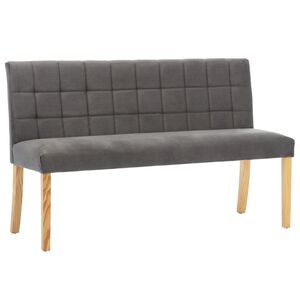 vidaXL Banc 140 cm Gris Velours