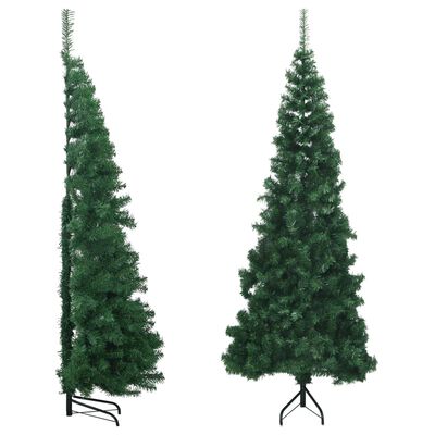 vidaXL Sapin de Noël artificiel d'angle Vert 180 cm PVC