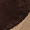vidaXL Tapis de surface Rond HUARTE Marron &Oslash; 160 CM Polyester