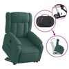 vidaXL Fauteuil inclinable vert foncé tissu