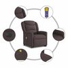 vidaXL Fauteuil inclinable de massage &eacute;lectrique Marron fonc&eacute; Tissu