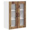 vidaXL Cabinet en verre mural PORTO Bois ancien 60 x 31 x 80 cm