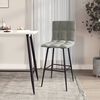 vidaXL Tabouret de bar Gris clair Velours