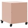 vidaXL Tables de chevet 2 pcs rose 36x39x43,5 cm acier