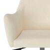 vidaXL Chaises pivotantes &agrave; manger lot de 2 cr&egrave;me velours
