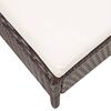 vidaXL Salon de jardin 6 pcs avec coussins R&eacute;sine tress&eacute;e Marron