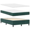 vidaXL Lit &agrave; ressorts avec matelas Vert fonc&eacute; 120 x 190 cm tissu