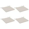 vidaXL Coussins de si&egrave;ge 4 pi&egrave;ces SOEST 4 pc 100 % polyester Blanc