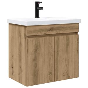 vidaXL Meuble de salle de bain avec robinet Ch&ecirc;ne artisanal
