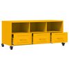 vidaXL Meuble TV jaune moutarde 100,5x39x43,5 cm acier