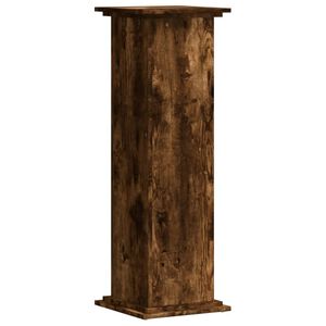 vidaXL Support de Plante Ch&ecirc;ne fum&eacute; 33 x 33 x 100 cm Bois d'ing&eacute;nierie