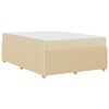 vidaXL Cadre de lit avec matelas Cr&egrave;me 160 x 200 cm tissu