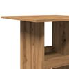 vidaXL Table de bar avec rangement ch&ecirc;ne artisanal bois d&rsquo;ing&eacute;nierie