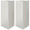vidaXL Jardini&egrave;res 2 pcs triangulaire 40x34,5x75 cm acier inoxydable