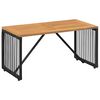 vidaXL Table de jardin Noir et Marron 80 x 40 x 40 cm polyrotin