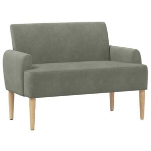 vidaXL Canap&eacute; love seat avec capitonnage en boutons Gris clair