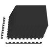 vidaXL Tapis de sol de piscine 12 pc Noir 4,32 m&sup2; Mousse EVA