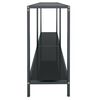 vidaXL Table console Noir 140x35x75,5 cm Verre tremp&eacute;