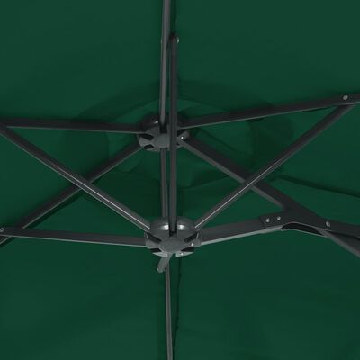vidaXL Parasol à double tête vert 316x240 cm