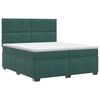 vidaXL Lit boxspring avec matelas Vert fonc&eacute; 200 x 200 cm Velours