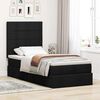 vidaXL Cadre de lit ottoman avec matelas noir 80x200 cm tissu
