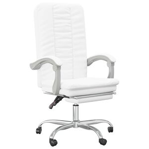 vidaXL Fauteuil inclinable de bureau Blanc Similicuir