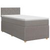 vidaXL Lit boxspring avec matelas Taupe 100 x 200 cm Tissu