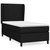vidaXL Sommier &agrave; lattes de lit avec matelas Noir 100x200 cm Tissu