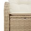 vidaXL Canap&eacute; de jardin avec coussin Beige 121 x 62 x 69cm polyrotin