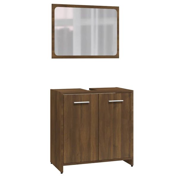 vidaXL Meubles de salle de bain Ch&ecirc;ne marron Bois d'ing&eacute;nierie