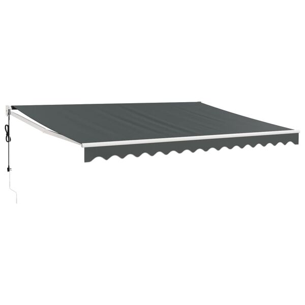 vidaXL Auvent r&eacute;tractable automatique anthracite 4x3 m