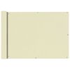 vidaXL Écran de balcon en tissu Oxford 75x600 cm Crème