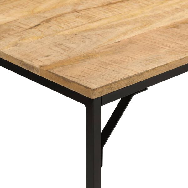 vidaXL Table &agrave; manger 110x55x75 cm bois de manguier massif brut et fer