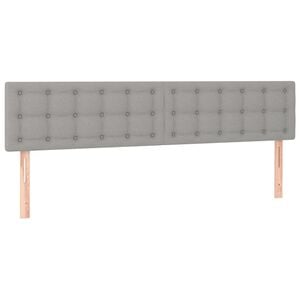 vidaXL T&ecirc;tes de lit Gris clair 160x5x78/88 cm Tissu