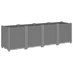 vidaXL Jardini&egrave;re gris clair 160x40x53 cm polypropyl&egrave;ne