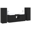 vidaXL Ensemble de mobilier de salle de bain 5 pc Noir