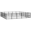 vidaXL Chenil d'ext&eacute;rieur pour chiens Acier 23,52 m&sup2;