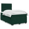 vidaXL Sommier &agrave; lattes de lit avec matelas vert fonc&eacute; 120x190 cm