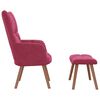 vidaXL Chaise de relaxation avec repose-pied Rouge bordeaux Velours