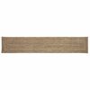 vidaXL Tapis Naturel et noir 80 x 400 cm Jute