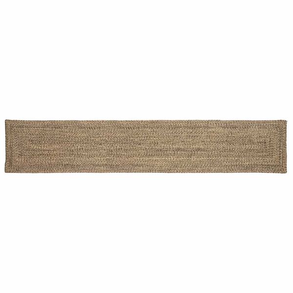 vidaXL Tapis Naturel et noir 80 x 400 cm Jute