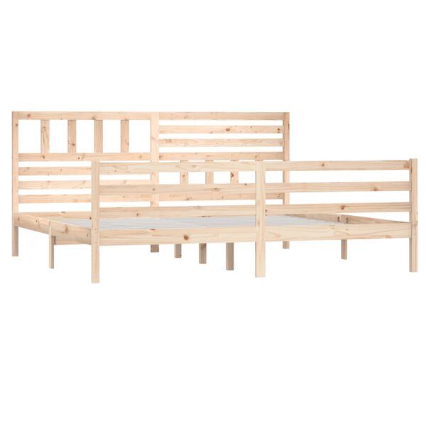 vidaXL Cadre de lit sans matelas bois massif 200x200 cm