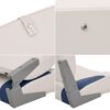 vidaXL Si&egrave;ge de bateau pliable lot de 2 bleu et blanc