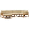 vidaXL Ensemble de canap&eacute;s d'ext&eacute;rieur 6 pc Naturel et Beige
