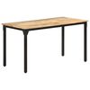 vidaXL Table de salle &agrave; manger 140x70x76 cm Bois de manguier brut