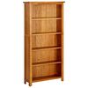 vidaXL Biblioth&egrave;que &agrave; 5 &eacute;tag&egrave;res 70x22x140 cm Bois de ch&ecirc;ne massif
