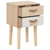 vidaXL Table de chevet avec 2 tiroirs 30x25x49,5 cm Bois de pin massif