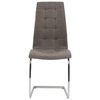 vidaXL Chaises &agrave; manger cantilever lot de 4 taupe tissu