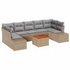 vidaXL Ensemble de canap&eacute; de jardin 8 pc Beige et Gris clair polyrotin